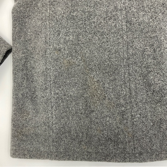 American Eagle Wool Blend Pea Coat Grey Double Breasted Pockets Collared VGUC M - Picture 13 of 14